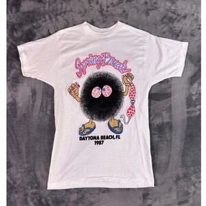 Vintage 1987 Spring Break Daytona Beach T-Shirt Mens S Sneakers Tag USA 80s